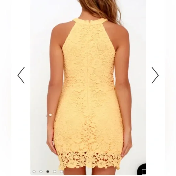 Lulus Love Poem Butter Yellow Crochet Lace Dress - Picture 3 of 10